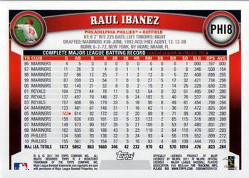 2011 Topps Philadelphia Phillies #PHI8 Raul Ibanez Back