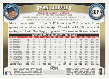 2011 Topps San Diego Padres #SDP4 Ryan Ludwick Back