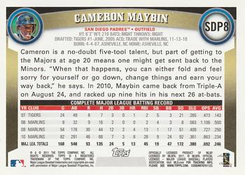 2011 Topps San Diego Padres #SDP8 Cameron Maybin Back