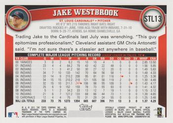 2011 Topps St. Louis Cardinals #STL13 Jake Westbrook Back