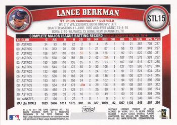 2011 Topps St. Louis Cardinals #STL15 Lance Berkman Back