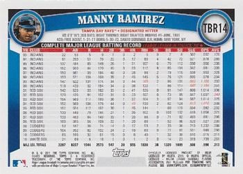 2011 Topps Tampa Bay Rays #TBR14 Manny Ramirez Back
