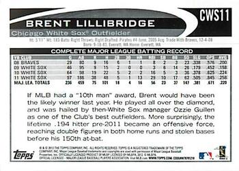 2012 Topps Chicago White Sox #CWS11 Brent Lillibridge Back