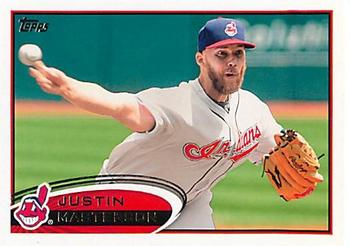 2012 Topps Cleveland Indians #CLE14 Justin Masterson Front