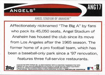 2012 Topps Los Angeles Angels #ANG17 Angel Stadium of Anaheim Back