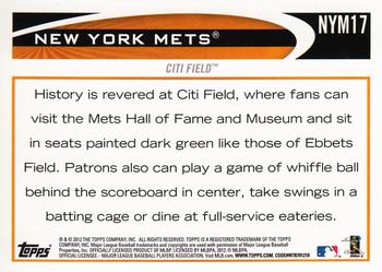 2012 Topps New York Mets #NYM17 Citi Field Back