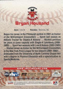 2011 Choice Indianapolis Indians #NNO Bryan Housand Back