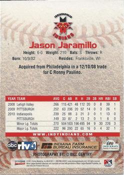2011 Choice Indianapolis Indians #NNO Jason Jaramillo Back