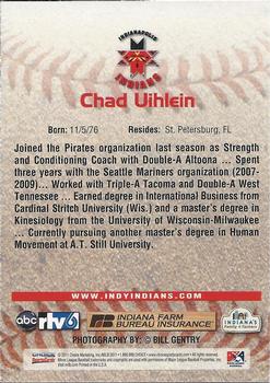 2011 Choice Indianapolis Indians #NNO Chad Uihlein Back