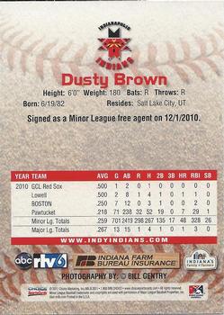 2011 Choice Indianapolis Indians #NNO Dusty Brown Back