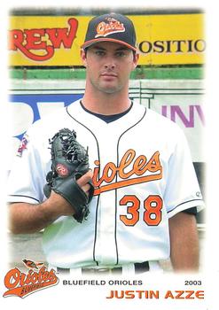 2003 Grandstand Bluefield Orioles #NNO Justin Azze Front