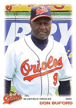 2003 Grandstand Bluefield Orioles #NNO Don Buford Front