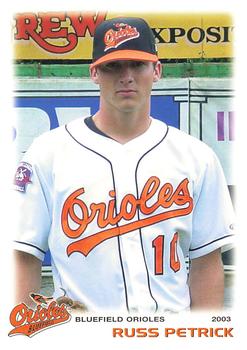 2003 Grandstand Bluefield Orioles #NNO Russ Petrick Front