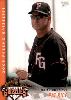 2009 MultiAd Fresno Grizzlies #28 Pat Rice Front