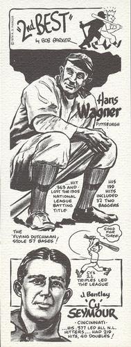 1974 Bob Parker 2nd Best #3 Honus Wagner/ Cy Seymour Front