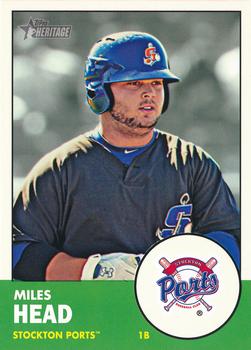 2012 Topps Heritage Minor League #70 Miles Head Front