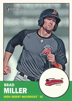 2012 Topps Heritage Minor League #72 Brad Miller Front
