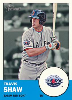 2012 Topps Heritage Minor League #97 Travis Shaw Front