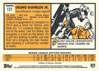 2012 Topps Heritage Minor League #121 Delino DeShields Jr. Back