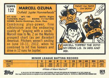 2012 Topps Heritage Minor League #122 Marcell Ozuna Back