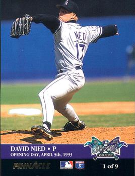 1993 Pinnacle - Expansion Draft Opening Day #1 David Nied / Charlie Hough Front