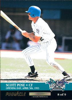 1993 Pinnacle - Expansion Draft Opening Day #8 Alex Cole / Scott Pose Back
