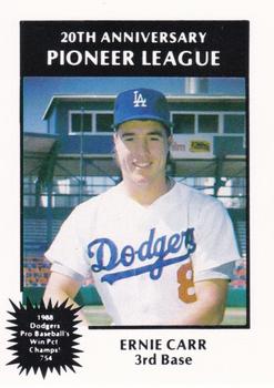 1988 Sport Pro Great Falls Dodgers #4 Ernie Carr Front