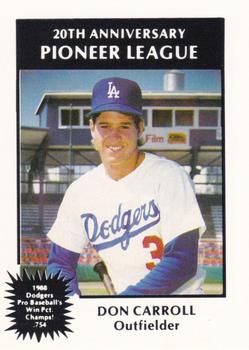 1988 Sport Pro Great Falls Dodgers #12 Don Carroll Front