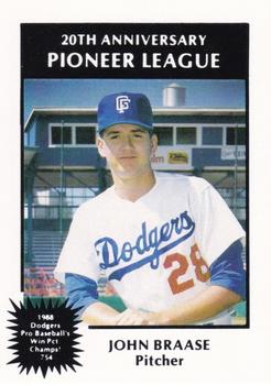 1988 Sport Pro Great Falls Dodgers #14 John Braase Front
