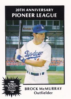 1988 Sport Pro Great Falls Dodgers #16 Brock McMurray Front
