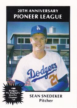 1988 Sport Pro Great Falls Dodgers #20 Sean Snedeker Front