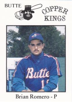 1989 Sport Pro Butte Copper Kings #6 Brian Romero Front