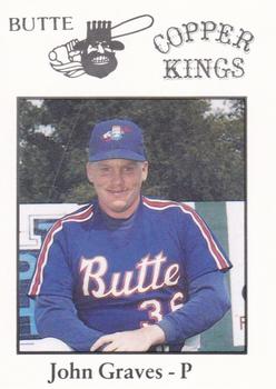 1989 Sport Pro Butte Copper Kings #21 John Graves Front