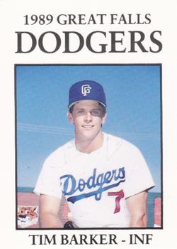 1989 Sport Pro Great Falls Dodgers #14 Tim Barker Front