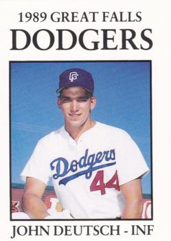 1989 Sport Pro Great Falls Dodgers #17 John Deutsch Front