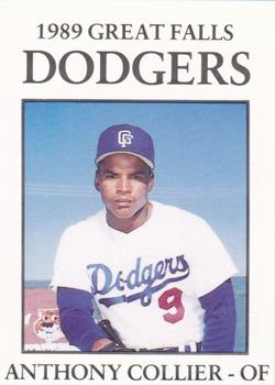 1989 Sport Pro Great Falls Dodgers #22 Anthony Collier Front