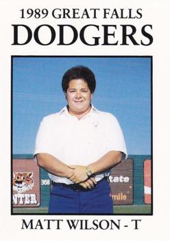 1989 Sport Pro Great Falls Dodgers #32 Matt Wilson Front