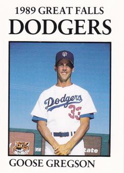 1989 Sport Pro Great Falls Dodgers #33 Goose Gregson Front