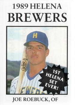 1989 Sport Pro Helena Brewers #13 Joe Roebuck Front