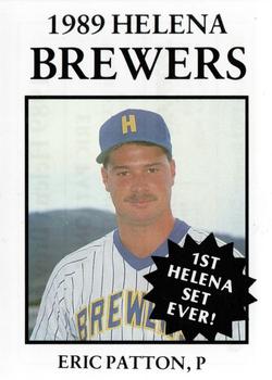 1989 Sport Pro Helena Brewers #20 Eric Patton Front