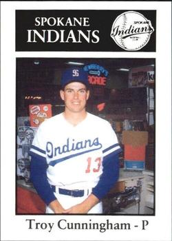 1989 Sport Pro Spokane Indians #17 Troy Cunningham Front