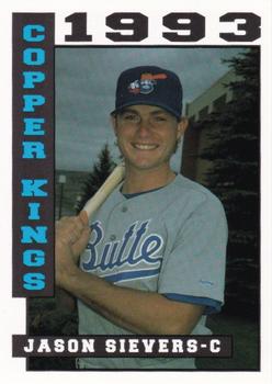 1993 Sport Pro Butte Copper Kings #2 Jason Sievers Front