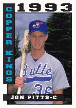 1993 Sport Pro Butte Copper Kings #21 Jon Pitts Front