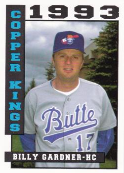 1993 Sport Pro Butte Copper Kings #23 Billy Gardner Front