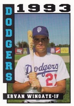 1993 Sport Pro Great Falls Dodgers #16 Ervan Wingate Front