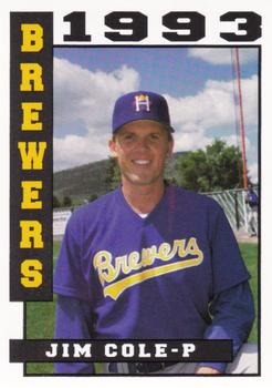 1993 Sport Pro Helena Brewers #19 Jim Cole Front