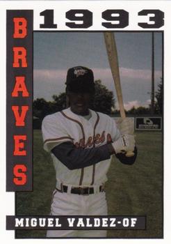 1993 Sport Pro Idaho Falls Braves #9 Miguel Valdez Front