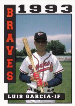 1993 Sport Pro Idaho Falls Braves #18 Luis Garcia Front