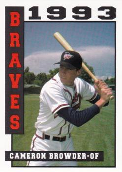 1993 Sport Pro Idaho Falls Braves #20 Cameron Browder Front