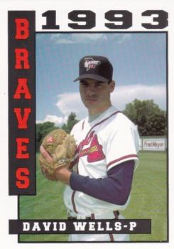 1993 Sport Pro Idaho Falls Braves #26 David Wells Front